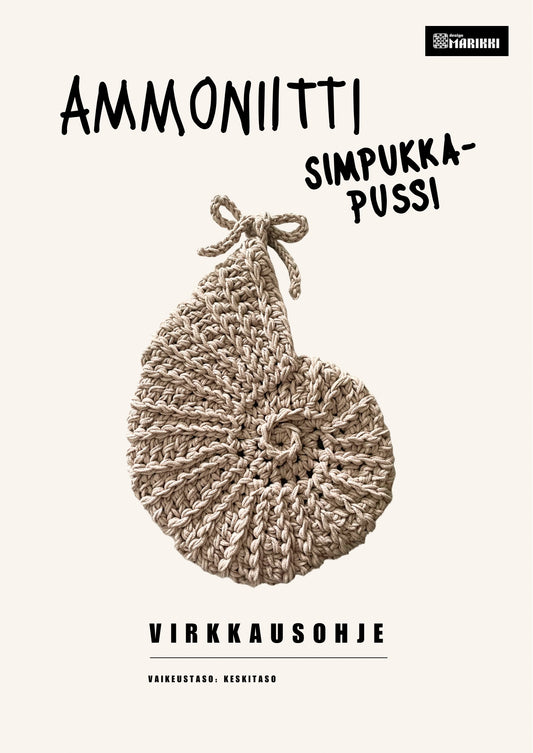 Ammoniitti -simpukkapussi OHJE