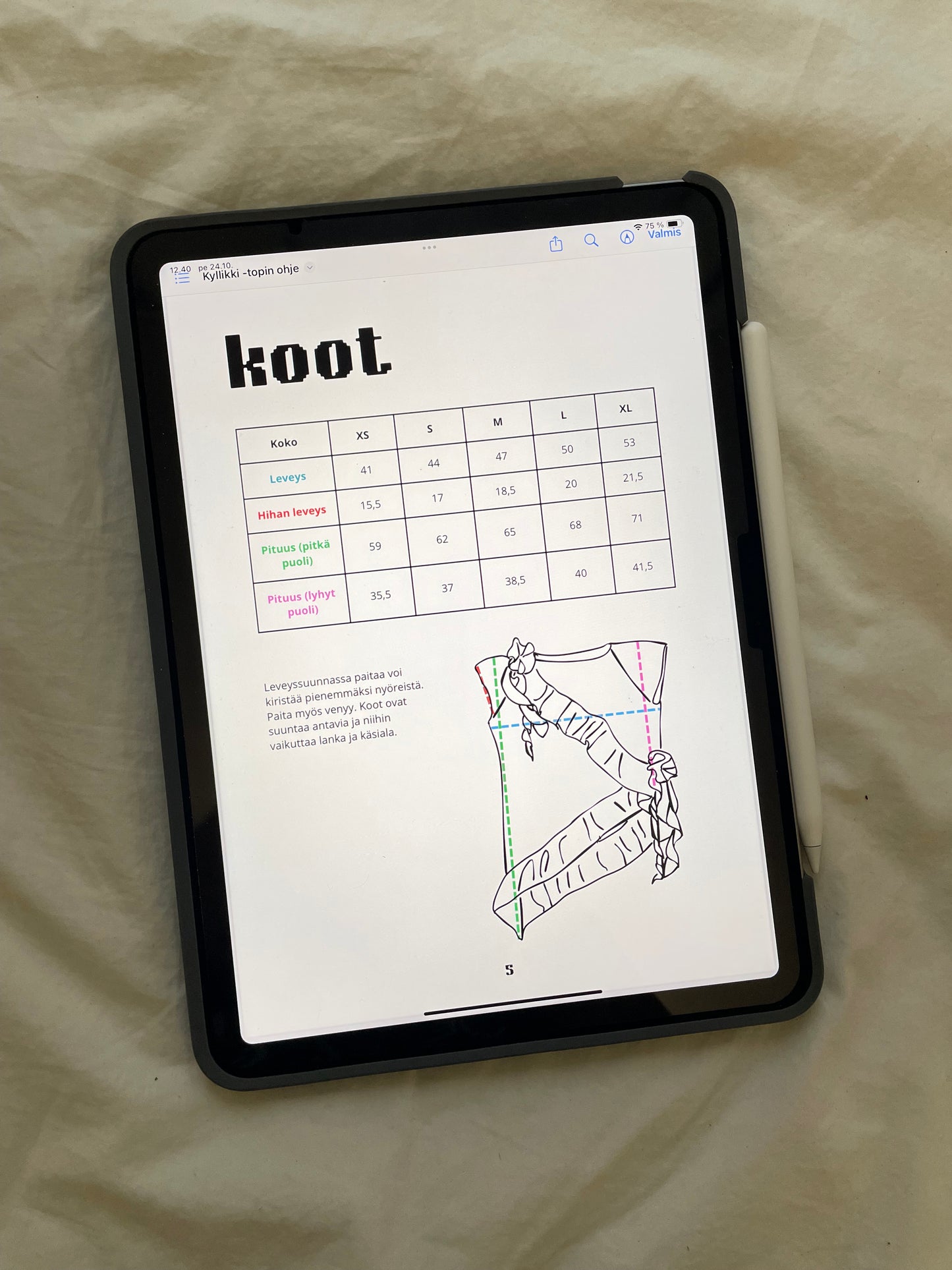 Kyllikki -toppi OHJE