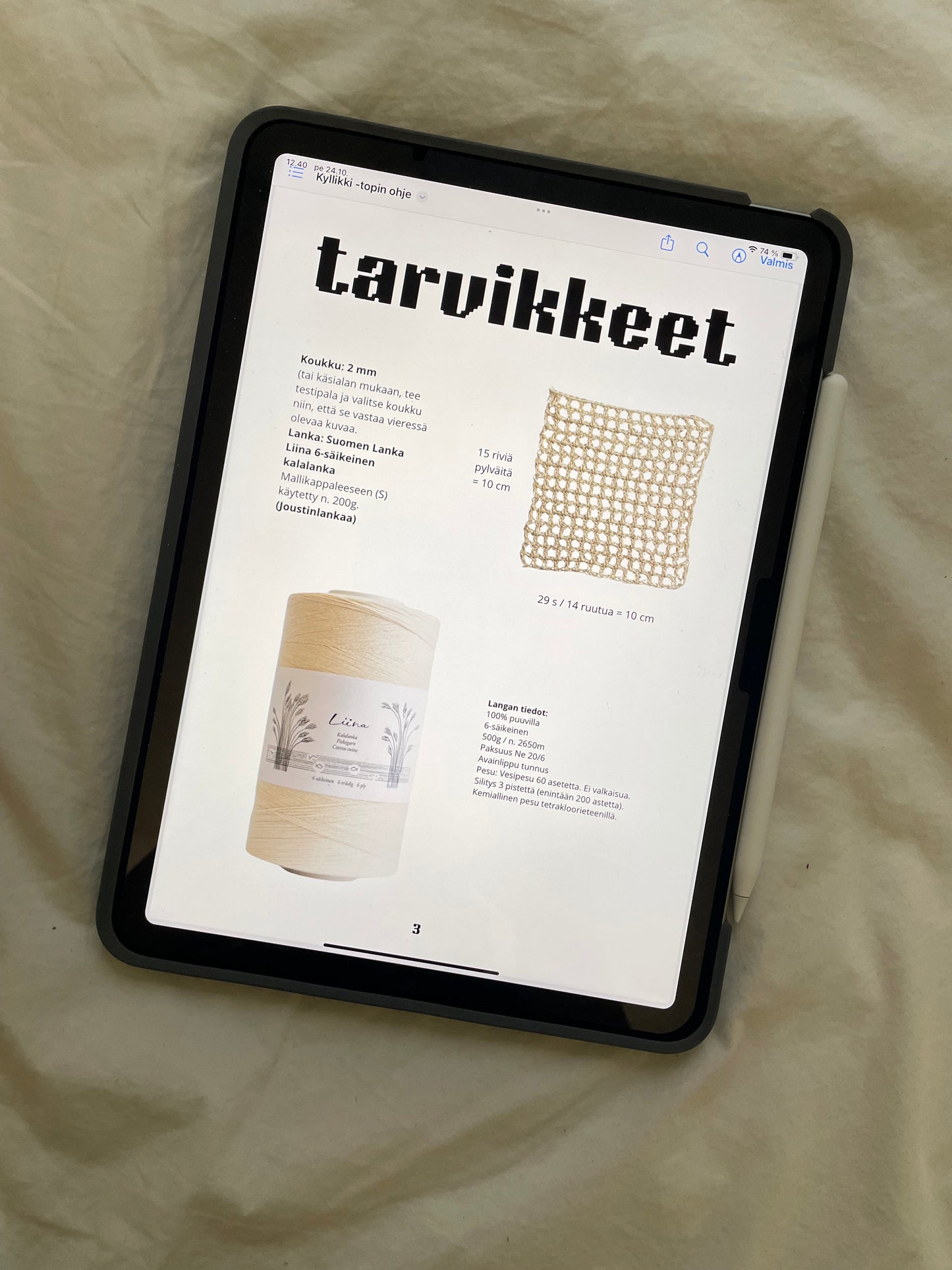 Kyllikki -toppi OHJE